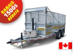 Remorque Dompeur Galvanisée 6 x 12 - 10000lbs Tout Équipé