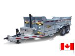 Remorque Dompeur Galvanisée 80 x 12 - 14000lbs - Maxi-Roule