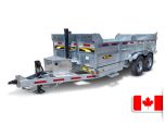 Remorque Dompeur Galvanisée 80 x 12 - 14000lbs - Maxi-Roule
