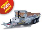 Remorque à bascule galvanisé 6x12-Econo- 10k - Equipé
