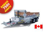 Remorque à bascule galvanisé 6x12-Econo- 10k - Equipé