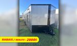 Remorque Fermée Cynergy 8,5 x 28 10K - Gris Argent Porte Rampe