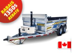 Remorque Dompeur Galvanisée 6 x 12 - 10000lbs Tout Équipé