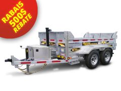 Remorque Dompeur Galvanisée 5 x 10 10 000 lbs - Maxi-Roule