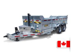Remorque Dompeur Galvanisée 80 x 12 - 14000lbs - Maxi-Roule