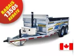 Remorque Dompeur Galvanisée 6 x 12 - 10000lbs Tout Équipé