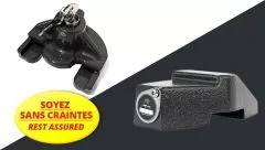 Système de sécurité: Verrou d'attelage de remorque et ensemble de barrure de porte.